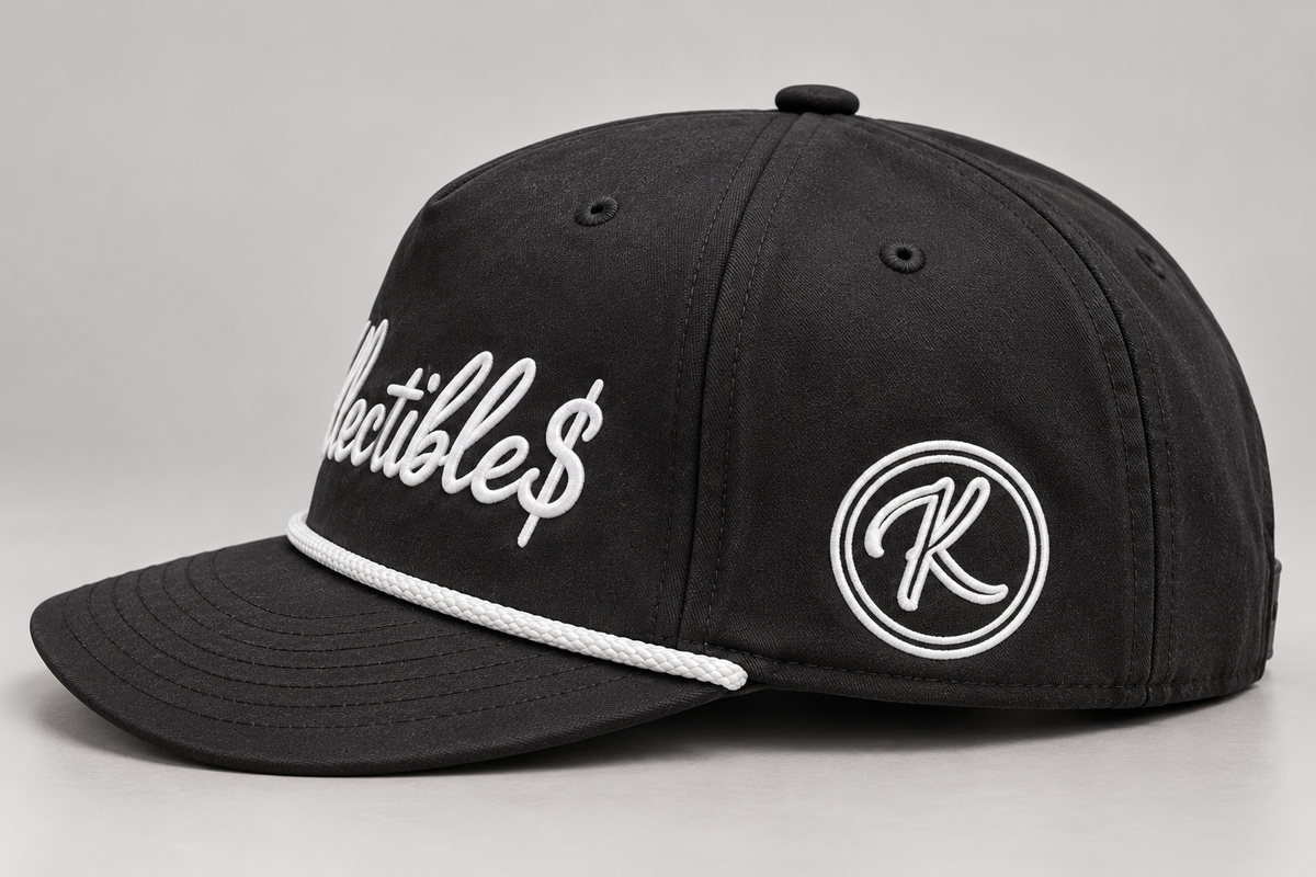Kollectible$ Golf Hat (Black w/ White Rope)