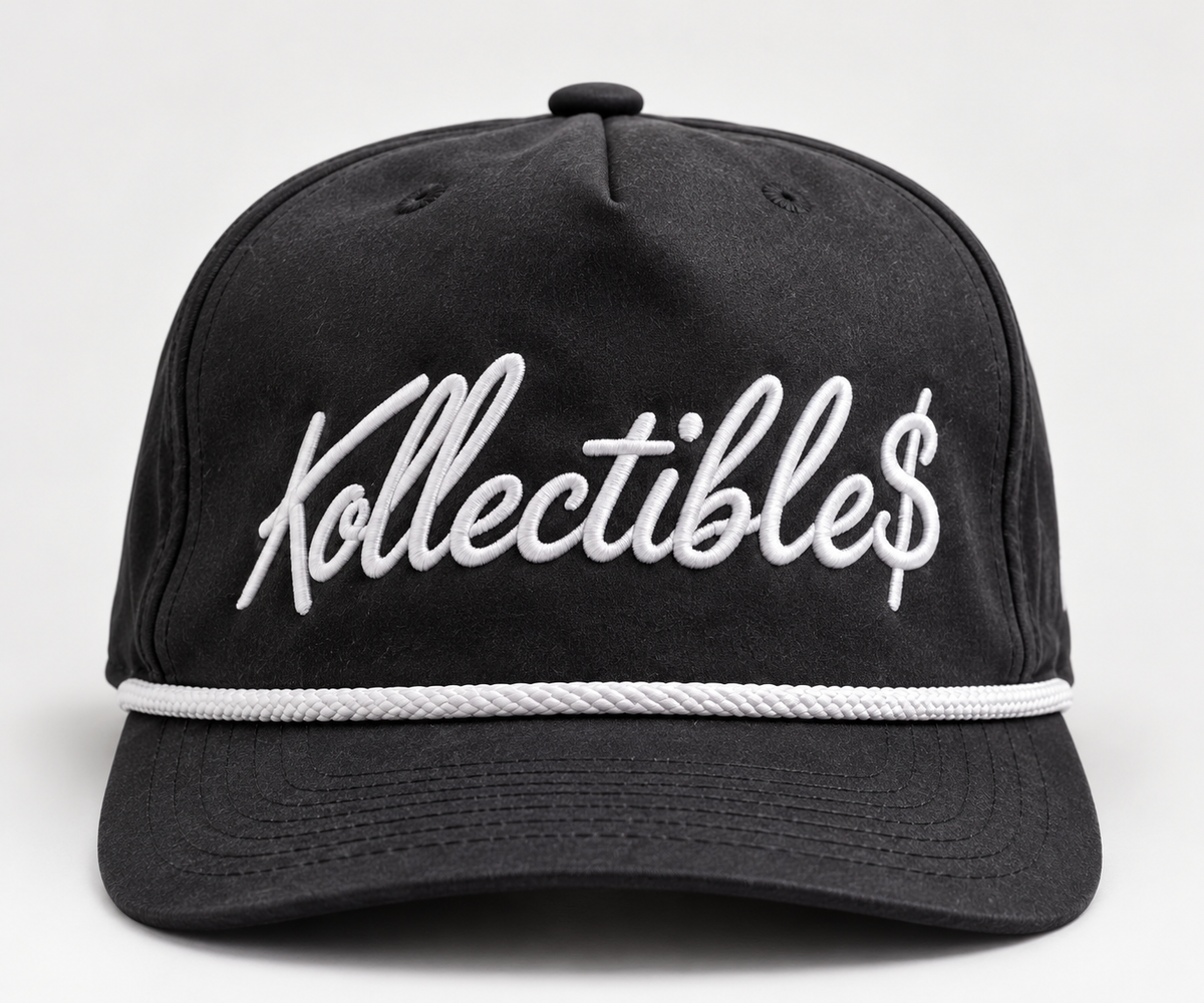 Kollectible$ Golf Hat (Black w/ White Rope)